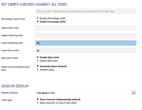 Setting Limits for All Disks Setting Limits for All Disks