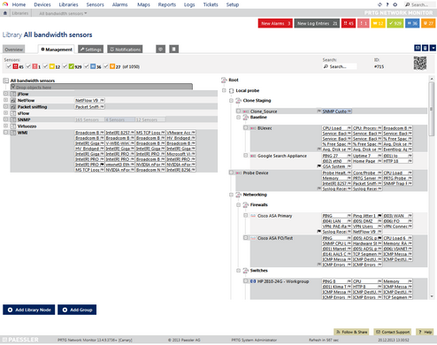 Bandwidth Library in Management Mode&nbsp;
